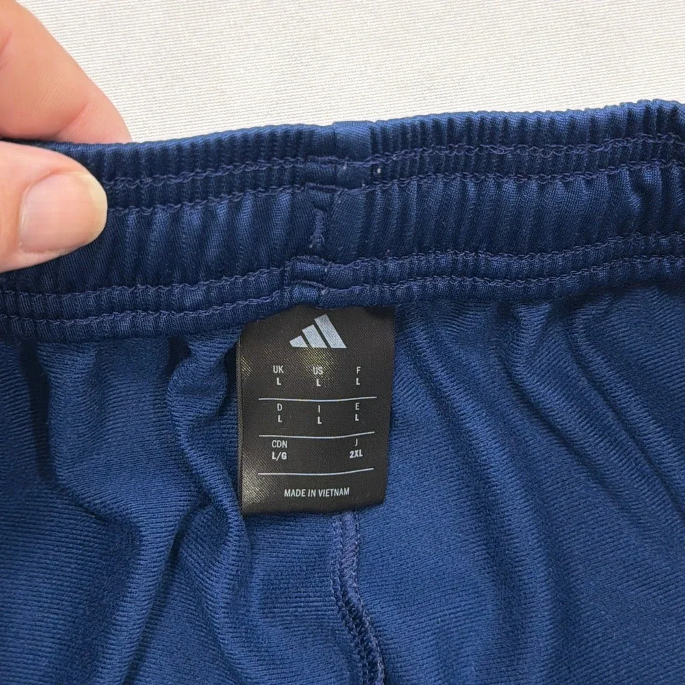 Adidas Pants Track Jogger 3-Stripe Logo Navy Blue Mens Large